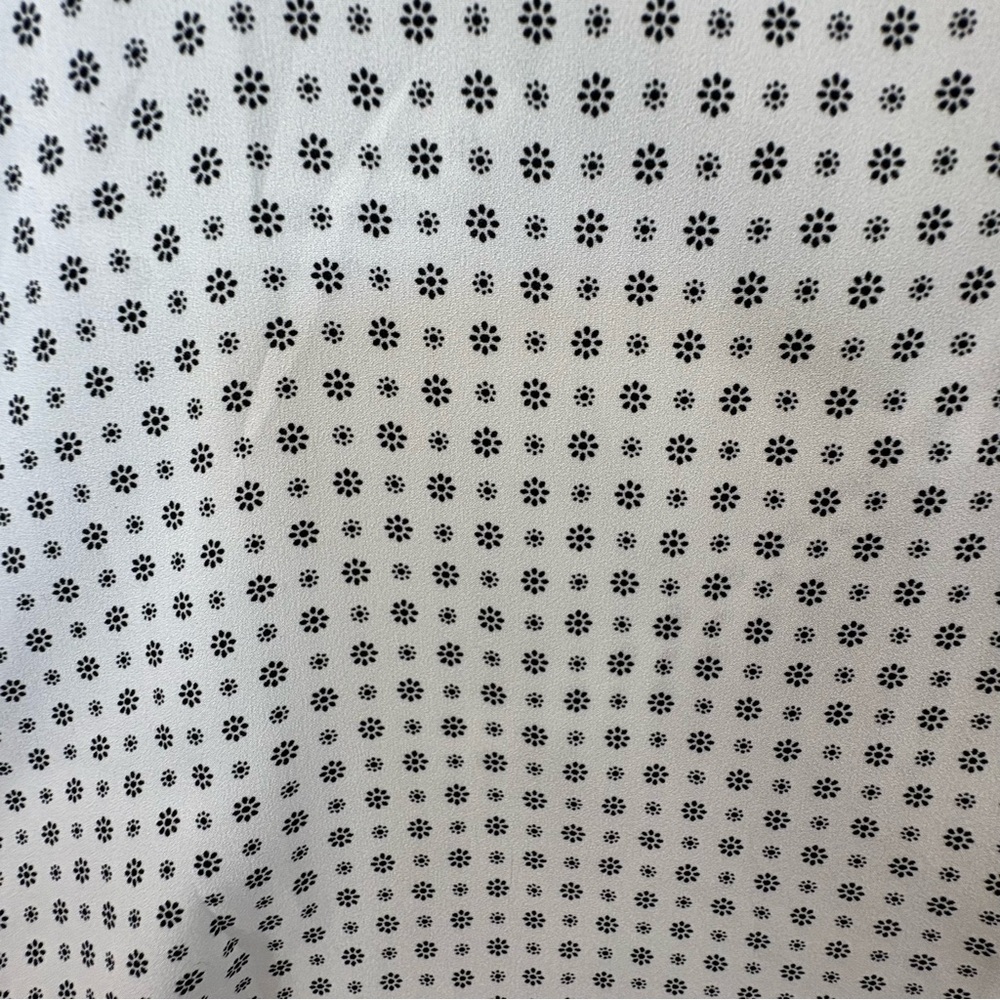 Ann Taylor Collared Button Down White And Black P… - image 5